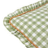Maude Gingham Cushion – Frilled Trim Cotton Cushion