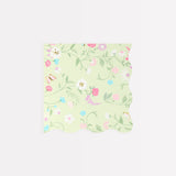 Meri Meri x Ladurée Paris Floral Small Napkins | Luxury Party Napkins (Pack of 16)