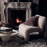Harlem Textured Shaggy Cushion – Cosy Sofa Cushion in Neutral Tone