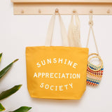 Sunshine Appreciation Society Yellow Canvas Tote Bag