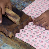 Hand Block Printed Gift Bags - Blush Refresh