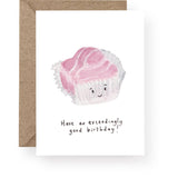Pink French Fancy Cake Birthday Card