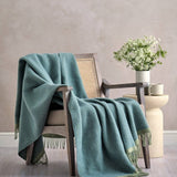 Wildweave Pure Wool Blanket – Sea Holly & Lichen