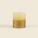 St Eval Inspiritus Gold Half-Dipped Pillar Candle