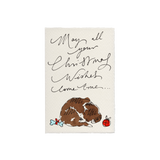 Scribble & Daub Christmas Wishes Dog Hand-Painted Luxury Christmas Card