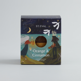 St Eval Orange & Cinnamon Gold Half Dipped Pillar Candle