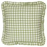Maude Gingham Cushion – Frilled Trim Cotton Cushion