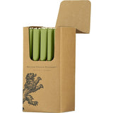 British Colour Standard Olive Green Eco Dinner Candles pack hand-poured Fair Trade candles