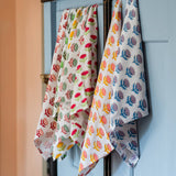 Lotus Flower Cherry Napkins (Set of 6) – Handmade Cotton Table Linen