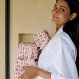 Organic Cotton Toiletry Bag (Small) - Ditsy Floral Blush