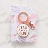 Tea & Cake Club Enamel Keyring