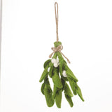 Handmade Felt Mistletoe Sprig Christmas Decoration