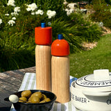 Pepper Grinder in Orange & Blue