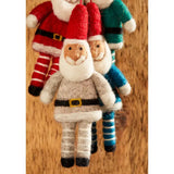 Handmade Wool Felt Santa Decoration – Eco-Friendly Christmas Ornament