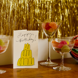 Jelly Happy Birthday Card – Luxury Hand-Painted Letterpress Card