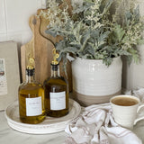 White Ceramic Ripple Plant Pot | Puro Lipped Gloss Planter