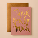 Thank You So Much Card | Luxury Thank You Greeting Card