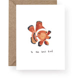 Best Dad Clown Fish Greeting Card