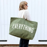 Everything Really Big Bag – Oversized Canvas Tote - Olive Green