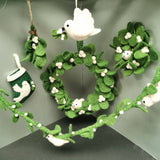 Handmade Felt Mistletoe Sprig Christmas Decoration