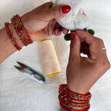 Handmade Felt Mistletoe Dove Decoration | Hanging Christmas Dove Ornament