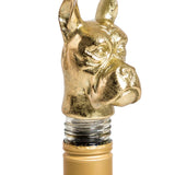 Gold Dog Head Bottle Stopper – Luxury Barware Gift
