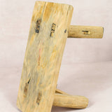 Vintage Reclaimed Elm Wood Stool - The Ned