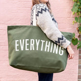 Everything Really Big Bag – Oversized Canvas Tote - Olive Green
