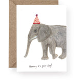 Elephant Hooray Birthday Card