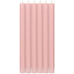 British Colour Standard Orchid Pink dinner candles pack of six hand-poured taper candles