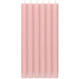 British Colour Standard Orchid Pink dinner candles pack of six hand-poured taper candles