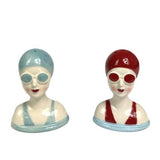Ceramic Beach Swimmers Salt & Pepper Shakers Set | Novelty Tableware