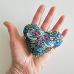 Handmade Liberty Lavender Heart filled with fragrant Provence lavender in an assorted Liberty floral fabric, perfect for drawers, wardrobes and thoughtful gifting.
