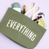 Everything Really Big Bag – Oversized Canvas Tote - Olive Green