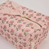 Organic Cotton Toiletry Bag (Medium) - Ditsy Floral Blush