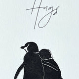 Penguin Hugs Letterpress Card | Sympathy Card | Love Card