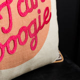 Yes Sir I Can Boogie Cotton Slub Cushion – Peach