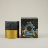 St Eval Winter Thyme Gold Half Dipped Pillar Candle