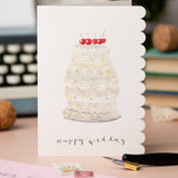 Vintage Wedding Cake Wedding Card