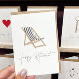 Retirement Deck Chair Letterpress Card