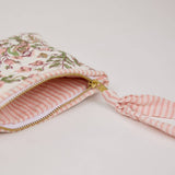 Organic Cotton Zipped Pouch Duo - Floral Blush