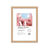 Oak A4 Picture Frame with Mount for A5 Print – Modern Natural Wood Effect Frame
