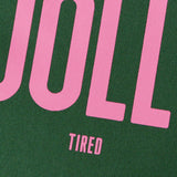 Jolly (Tired) Forest Green Christmas Canvas Tote Bag
