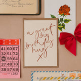 ‘A Great Big Birthday Hug’ Handwritten Birthday Card
