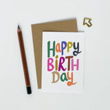 Happy Birthday – Colourful Greeting Card