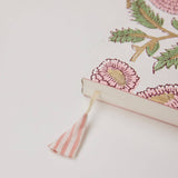 Block Printed Ruled Notebook (A5) - Marigold Glitz Blush