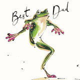 Best Dad Dancing Frog Card
