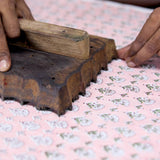 Paper Mirchi Medium Block Printed Gift Bag – Blush