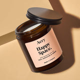 Aery Happy Space Rose, Geranium and Amber Scented Candle