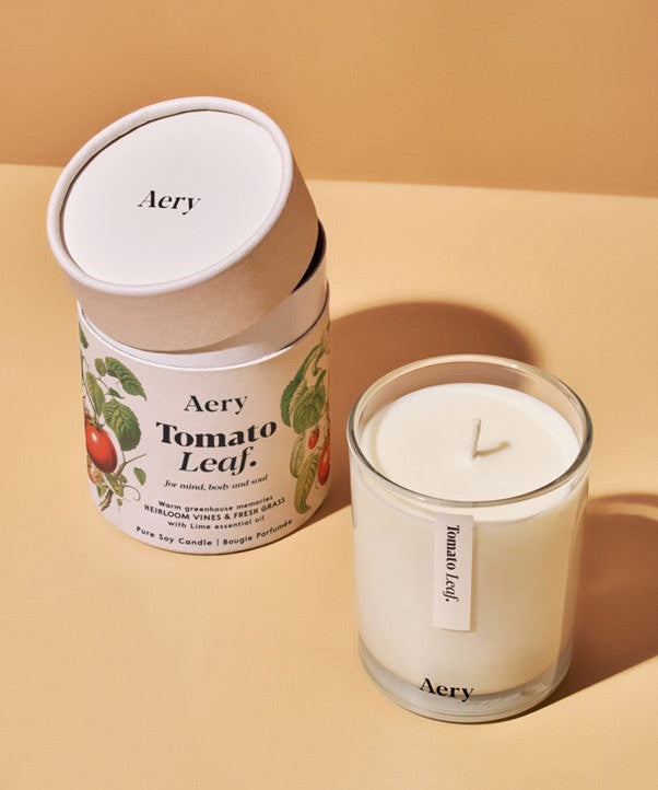 Tomato Leaf candle blending basil, lime and bergamot 